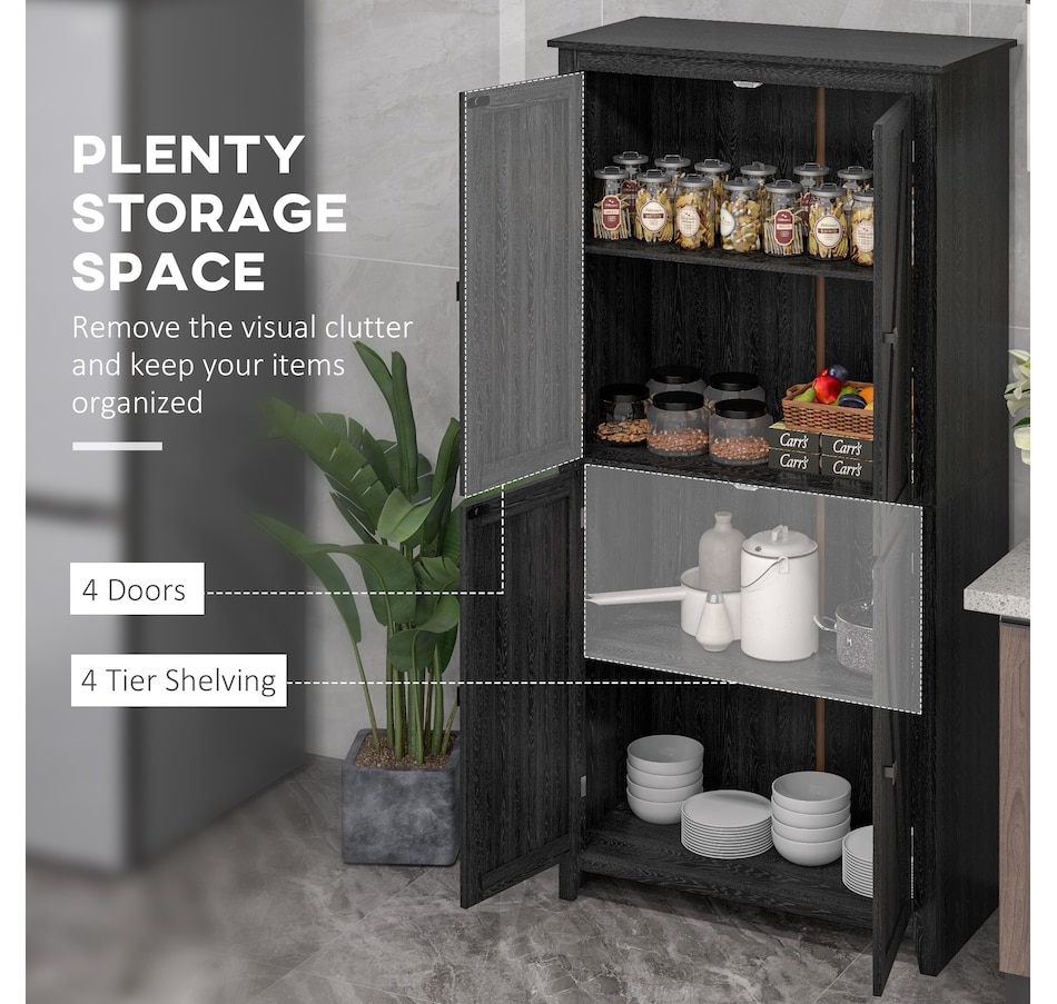 Image 997403_ALTMORE35.jpg, Product 997-403 / Price $259.99 - $279.99, HOMCOM 72" Freestanding Kitchen Pantry, Buffet Cabinet, Grey from HOMCOM on TSC.ca's Home & Garden department