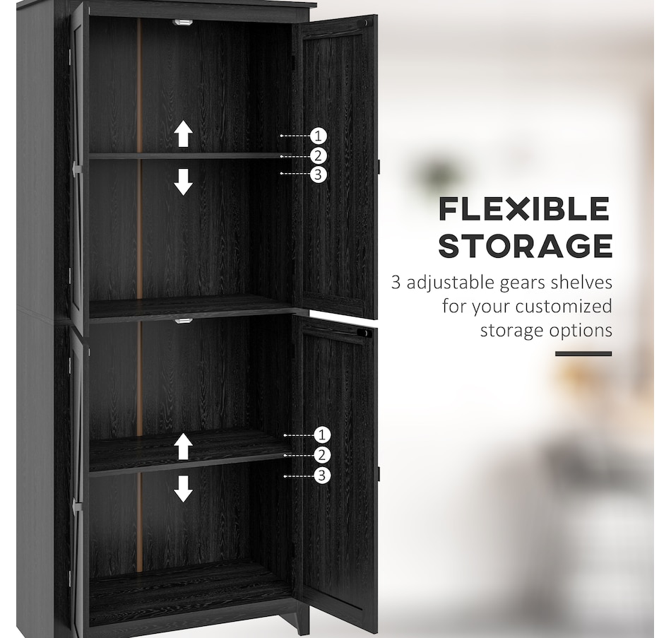 Image 997403_ALTMORE36.jpg, Product 997-403 / Price $259.99 - $279.99, HOMCOM 72" Freestanding Kitchen Pantry, Buffet Cabinet, Grey from HOMCOM on TSC.ca's Home & Garden department