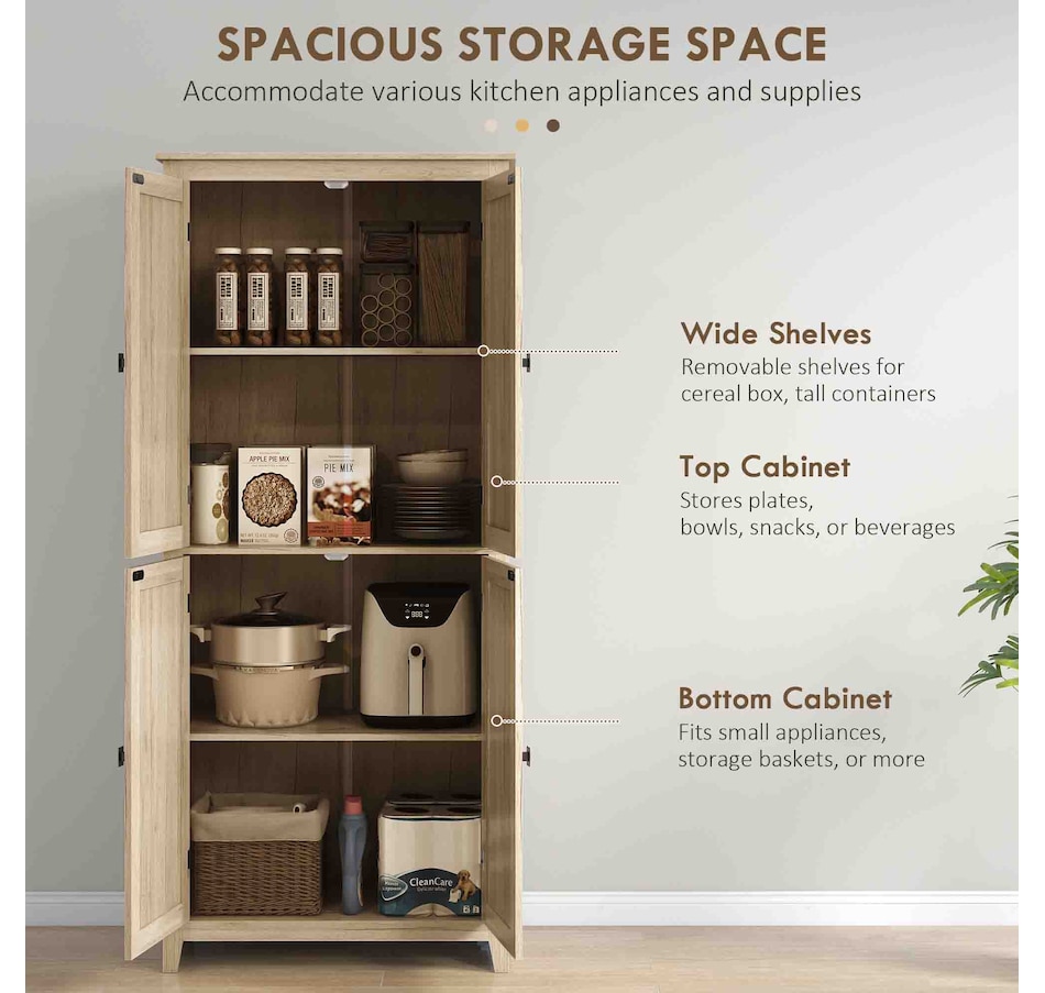 Image 997403_ALTMORE43.jpg, Product 997-403 / Price $269.99 - $274.99, HOMCOM 72" Freestanding Kitchen Pantry, Buffet Cabinet, Grey from HOMCOM on TSC.ca's Home & Garden department