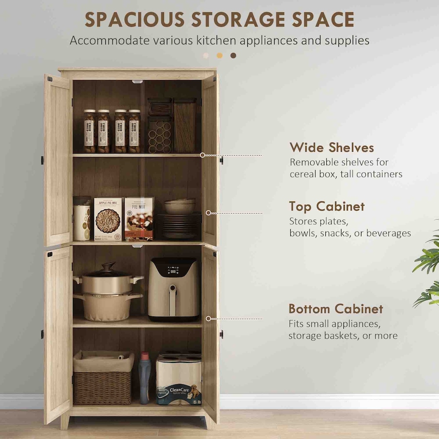 Image 997403_ALTMORE43.jpg, Product 997-403 / Price $249.99 - $259.99, HOMCOM 72" Freestanding Kitchen Pantry, Buffet Cabinet, Grey from HOMCOM on TSC.ca's Home & Garden department