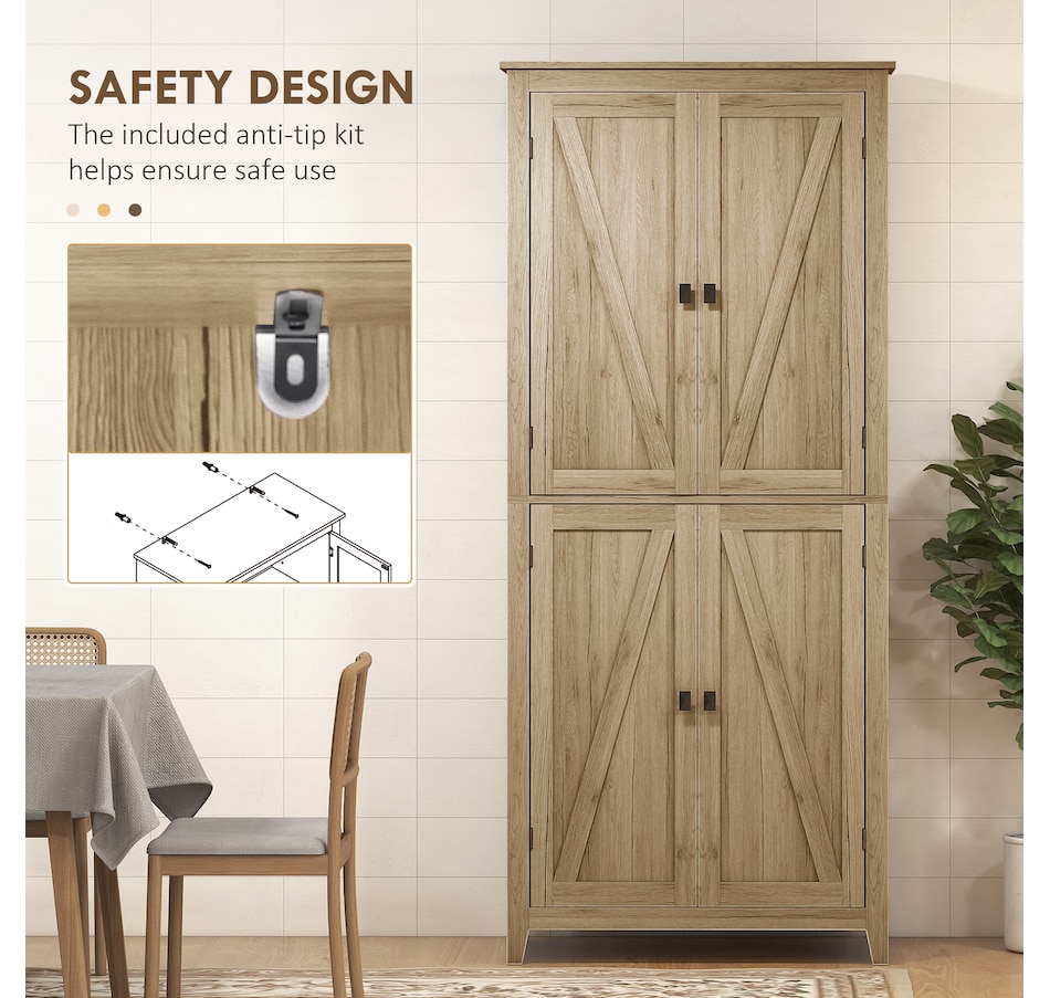 Image 997403_ALTMORE45.jpg, Product 997-403 / Price $269.99 - $274.99, HOMCOM 72" Freestanding Kitchen Pantry, Buffet Cabinet, Grey from HOMCOM on TSC.ca's Home & Garden department