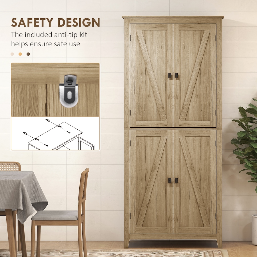 Image 997403_ALTMORE45.jpg, Product 997-403 / Price $249.99 - $259.99, HOMCOM 72" Freestanding Kitchen Pantry, Buffet Cabinet, Grey from HOMCOM on TSC.ca's Home & Garden department