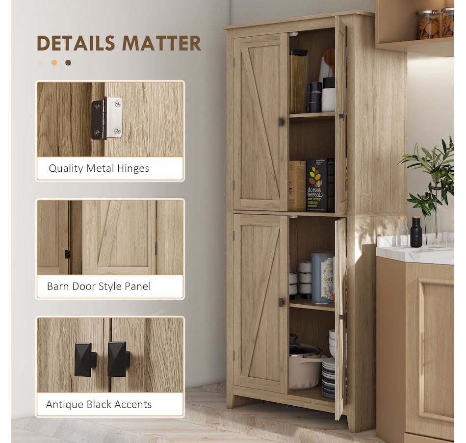 Image 997403_ALTMORE46.jpg, Product 997-403 / Price $269.99 - $274.99, HOMCOM 72" Freestanding Kitchen Pantry, Buffet Cabinet, Grey from HOMCOM on TSC.ca's Home & Garden department