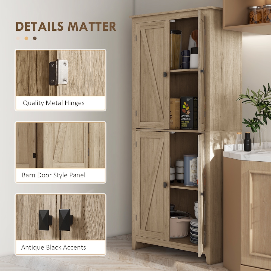 Image 997403_ALTMORE46.jpg, Product 997-403 / Price $249.99 - $259.99, HOMCOM 72" Freestanding Kitchen Pantry, Buffet Cabinet, Grey from HOMCOM on TSC.ca's Home & Garden department