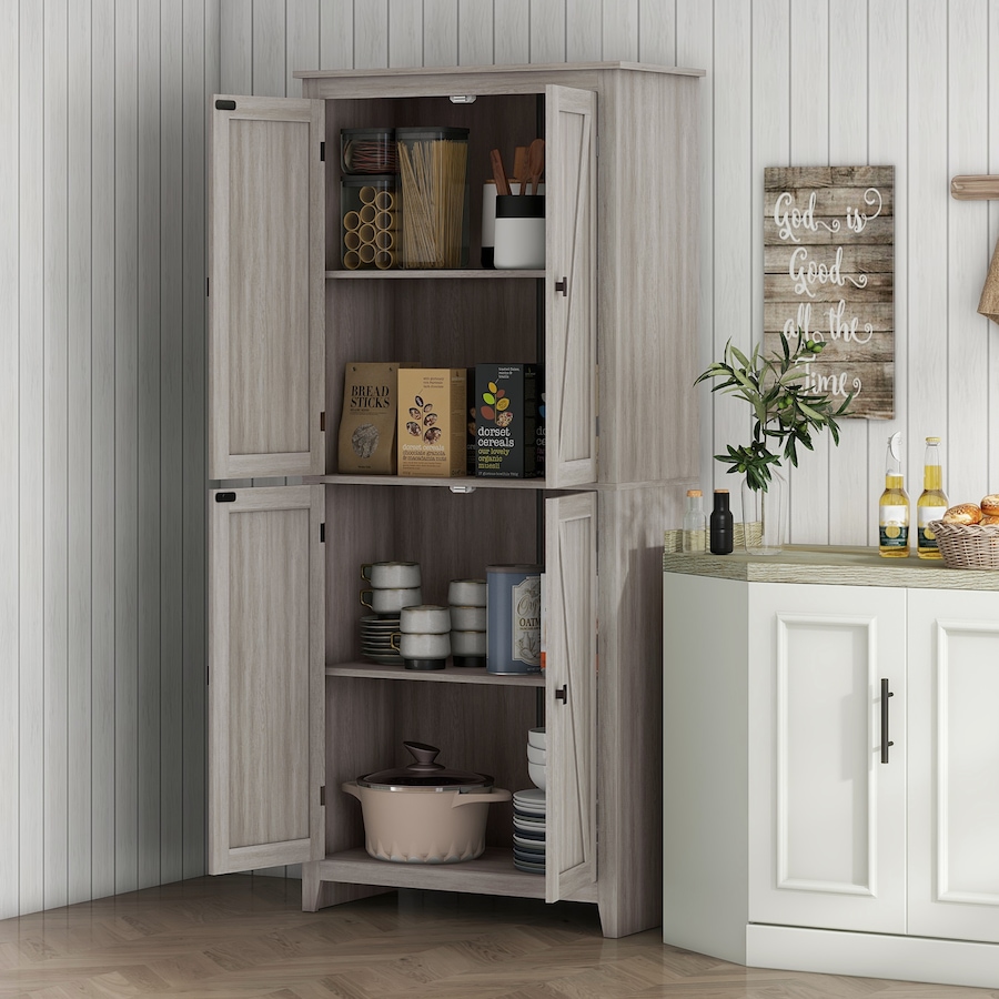 Image 997403_ALTMORE50.jpg, Product 997-403 / Price $249.99 - $259.99, HOMCOM 72" Freestanding Kitchen Pantry, Buffet Cabinet, Grey from HOMCOM on TSC.ca's Home & Garden department