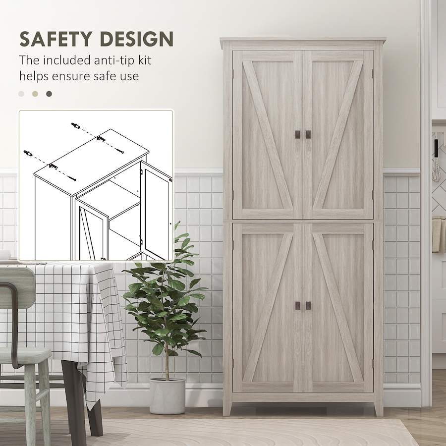 Image 997403_ALTMORE54.jpg, Product 997-403 / Price $249.99 - $259.99, HOMCOM 72" Freestanding Kitchen Pantry, Buffet Cabinet, Grey from HOMCOM on TSC.ca's Home & Garden department