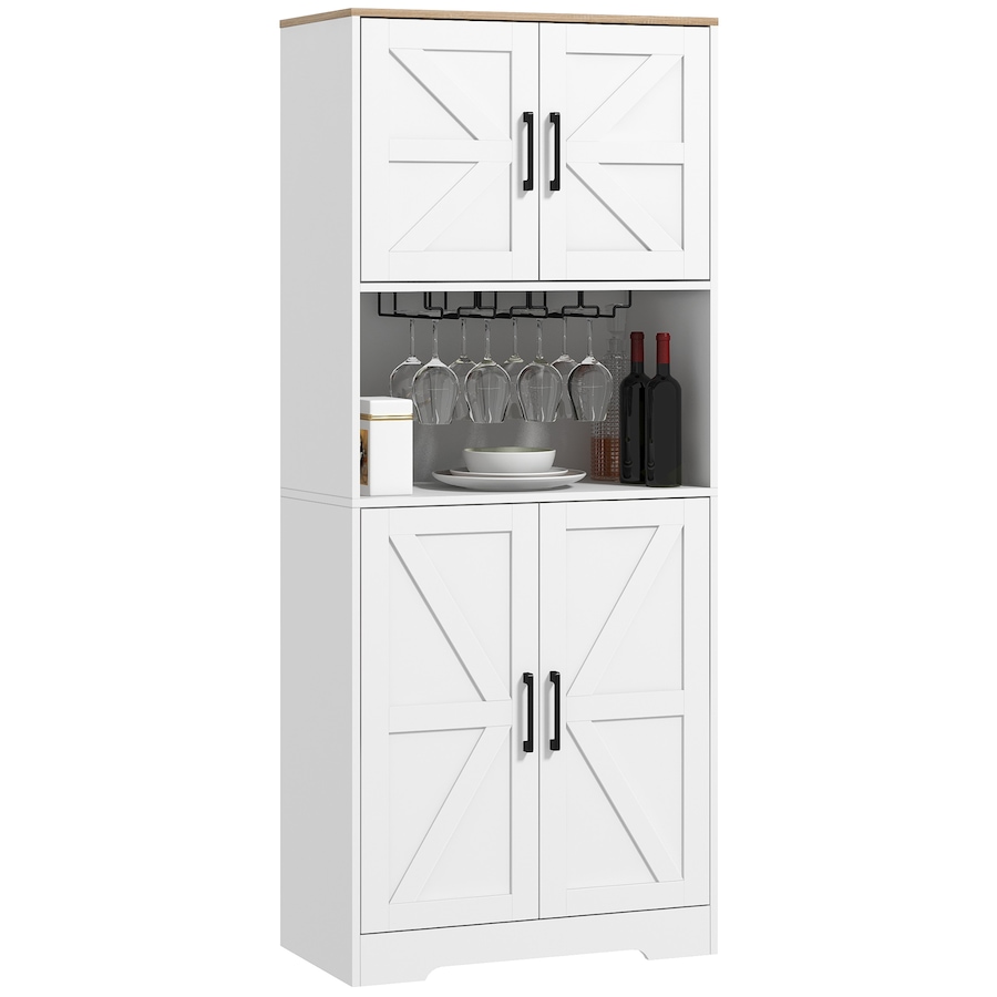 Image 997404_ST02.jpg, Product 997-404 / Price $209.99 - $239.99, HOMCOM Kitchen Pantry Storage Cabinet with Microwave Oven Countertop, Black from HOMCOM on TSC.ca's Home & Garden department
