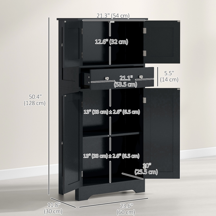 Image 997406_ALTMORE2.jpg, Product 997-406 / Price $144.99 - $149.34, HOMCOM 50.5" Kitchen Pantry Storage Cabinet with Doors and Adjustable Shelf from HOMCOM on TSC.ca's Home & Garden department