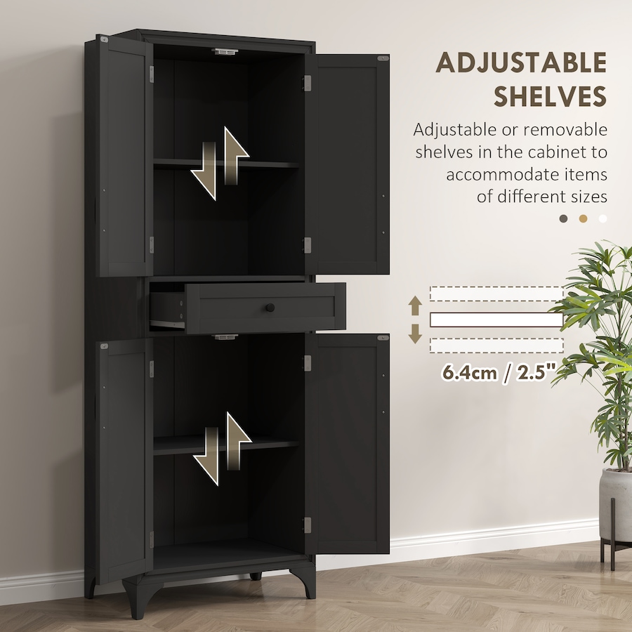 Image 997411_ALTMORE4.jpg, Product 997-411 / Price $244.99 - $279.99, HOMCOM 67" Kitchen Pantry Storage Cabinet with Doors and Shelves from HOMCOM on TSC.ca's Home & Garden department