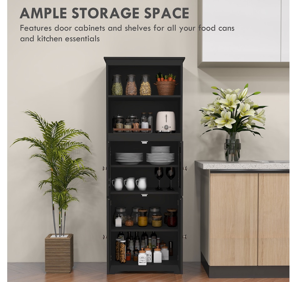 Image 997414_ALTMORE11.jpg, Product 997-414 / Price $169.99 - $192.99, HOMCOM 63" Freestanding Kitchen Pantry Food Storage Cabinet Shelves White from HOMCOM on TSC.ca's Home & Garden department