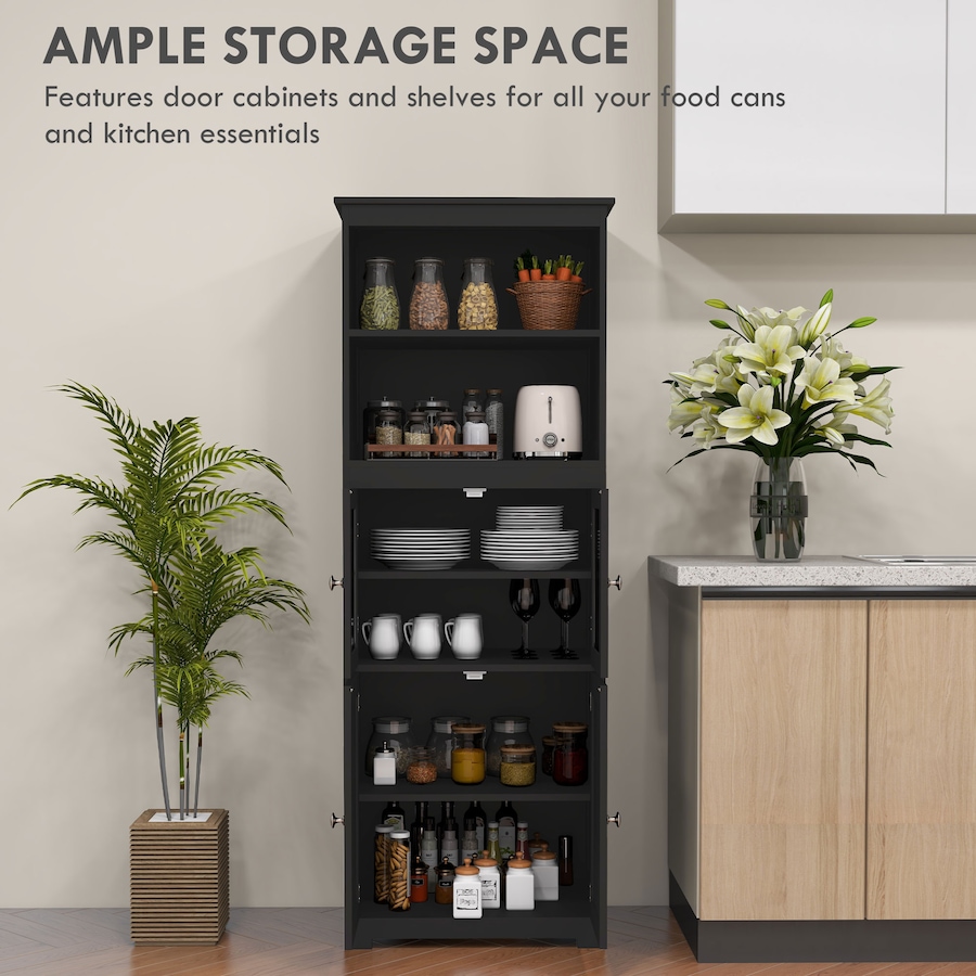 Image 997414_ALTMORE11.jpg, Product 997-414 / Price $169.99, HOMCOM 63" Freestanding Kitchen Pantry Food Storage Cabinet Shelves White from HOMCOM on TSC.ca's Home & Garden department