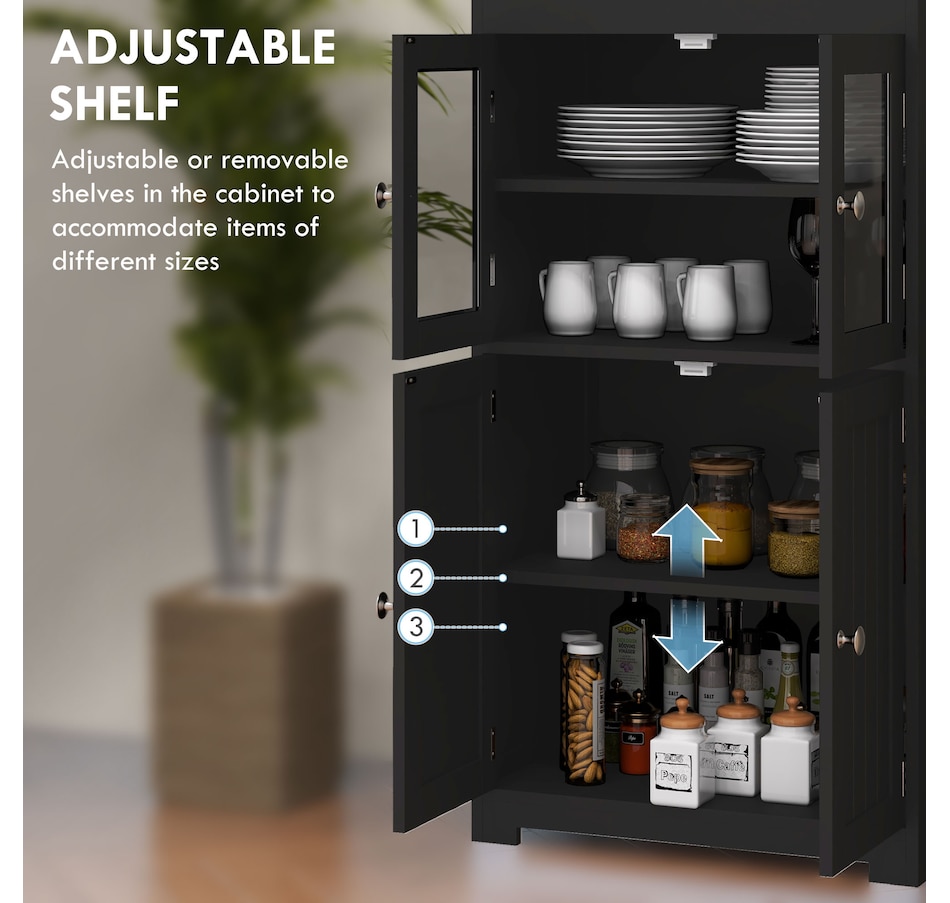 Image 997414_ALTMORE13.jpg, Product 997-414 / Price $169.99 - $192.99, HOMCOM 63" Freestanding Kitchen Pantry Food Storage Cabinet Shelves White from HOMCOM on TSC.ca's Home & Garden department