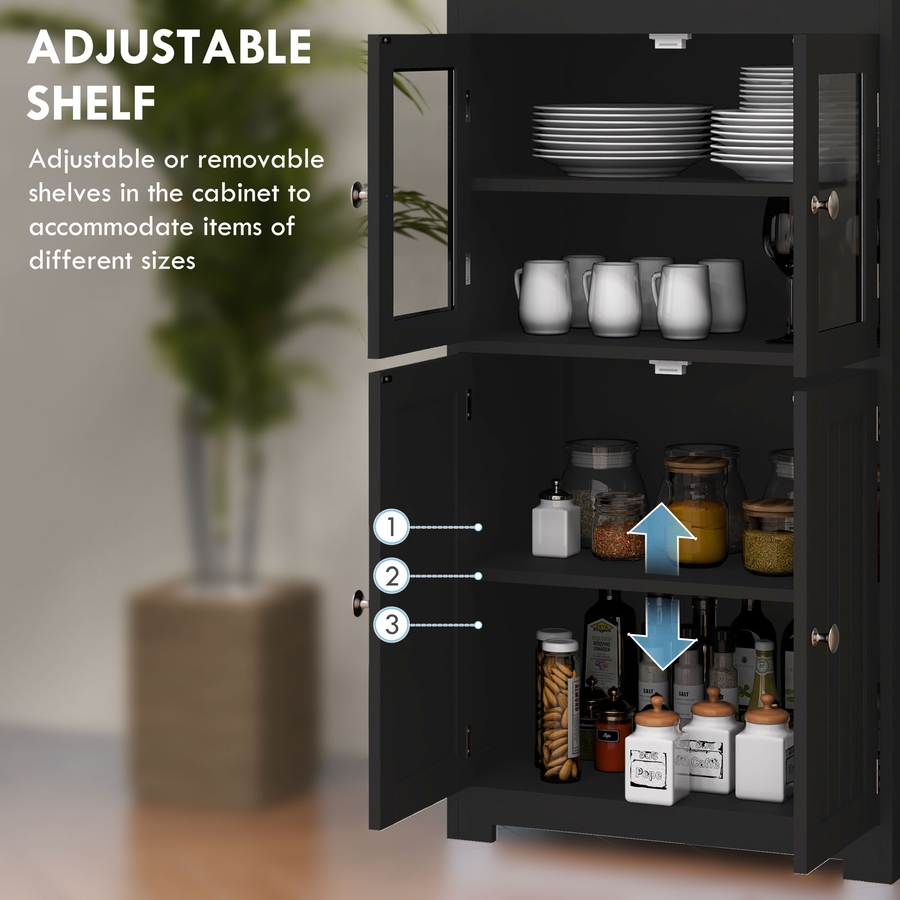 Image 997414_ALTMORE13.jpg, Product 997-414 / Price $169.99, HOMCOM 63" Freestanding Kitchen Pantry Food Storage Cabinet Shelves White from HOMCOM on TSC.ca's Home & Garden department