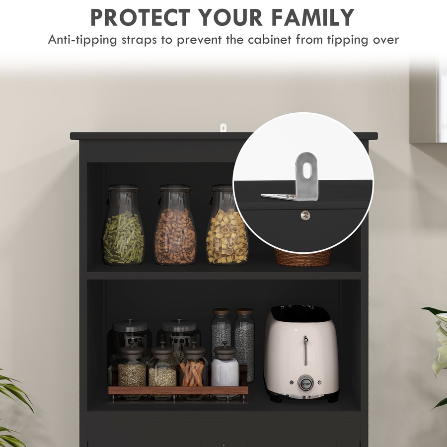Image 997414_ALTMORE14.jpg, Product 997-414 / Price $169.99, HOMCOM 63" Freestanding Kitchen Pantry Food Storage Cabinet Shelves White from HOMCOM on TSC.ca's Home & Garden department