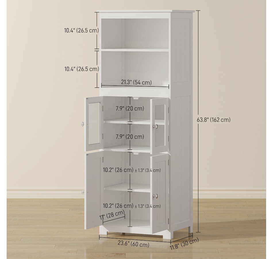 Image 997414_ALTMORE18.jpg, Product 997-414 / Price $169.99 - $192.99, HOMCOM 63" Freestanding Kitchen Pantry Food Storage Cabinet Shelves White from HOMCOM on TSC.ca's Home & Garden department