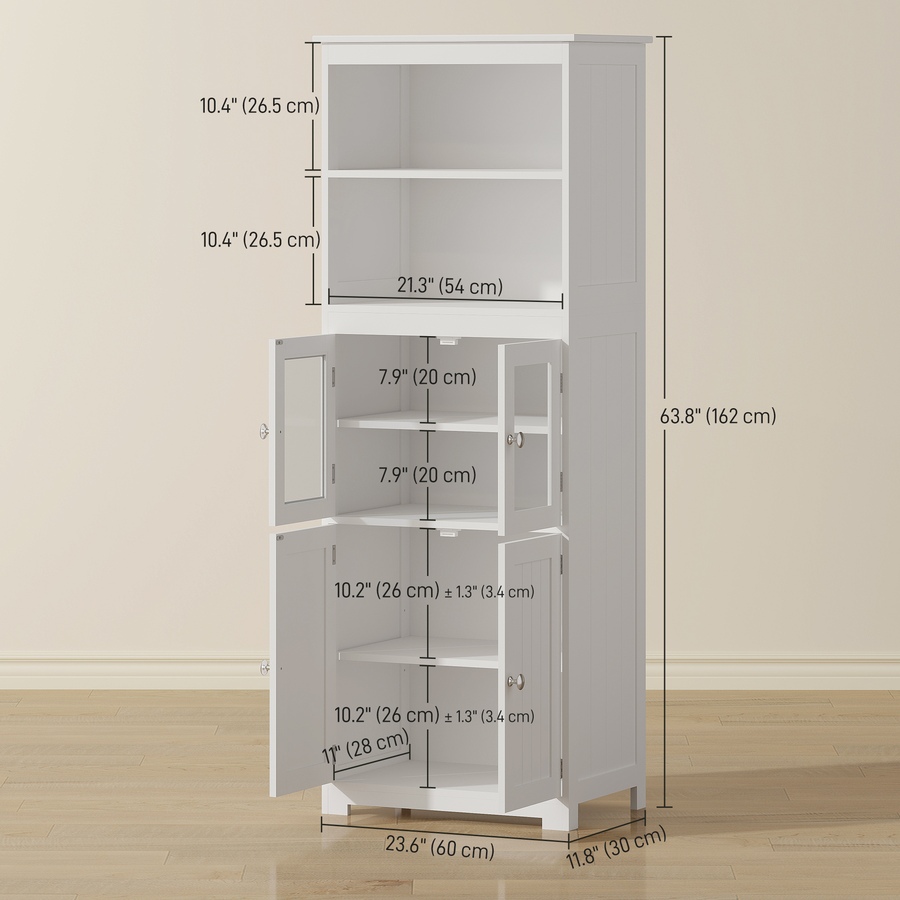 Image 997414_ALTMORE18.jpg, Product 997-414 / Price $169.99, HOMCOM 63" Freestanding Kitchen Pantry Food Storage Cabinet Shelves White from HOMCOM on TSC.ca's Home & Garden department
