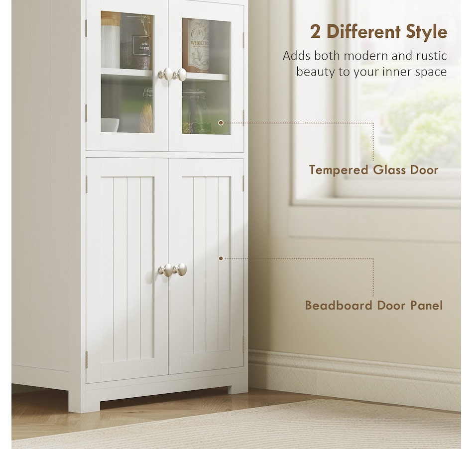 Image 997414_ALTMORE20.jpg, Product 997-414 / Price $169.99 - $192.99, HOMCOM 63" Freestanding Kitchen Pantry Food Storage Cabinet Shelves White from HOMCOM on TSC.ca's Home & Garden department