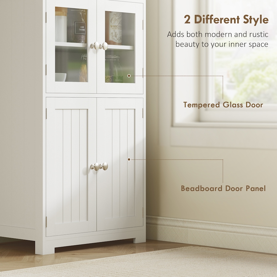 Image 997414_ALTMORE20.jpg, Product 997-414 / Price $169.99, HOMCOM 63" Freestanding Kitchen Pantry Food Storage Cabinet Shelves White from HOMCOM on TSC.ca's Home & Garden department