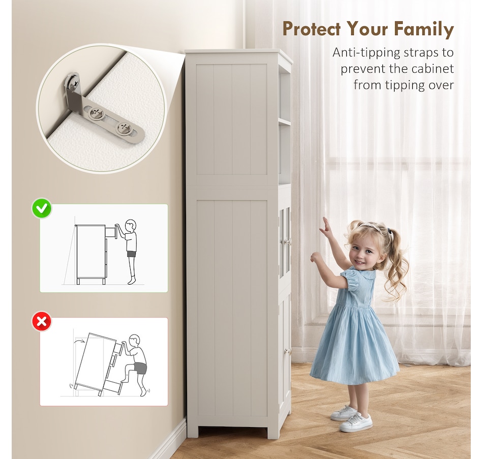 Image 997414_ALTMORE22.jpg, Product 997-414 / Price $169.99 - $192.99, HOMCOM 63" Freestanding Kitchen Pantry Food Storage Cabinet Shelves White from HOMCOM on TSC.ca's Home & Garden department