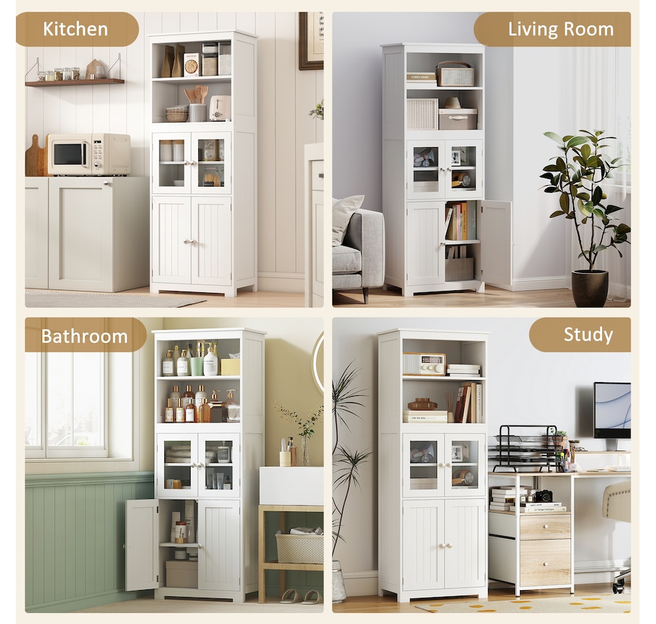 Image 997414_ALTMORE23.jpg, Product 997-414 / Price $169.99 - $192.99, HOMCOM 63" Freestanding Kitchen Pantry Food Storage Cabinet Shelves White from HOMCOM on TSC.ca's Home & Garden department