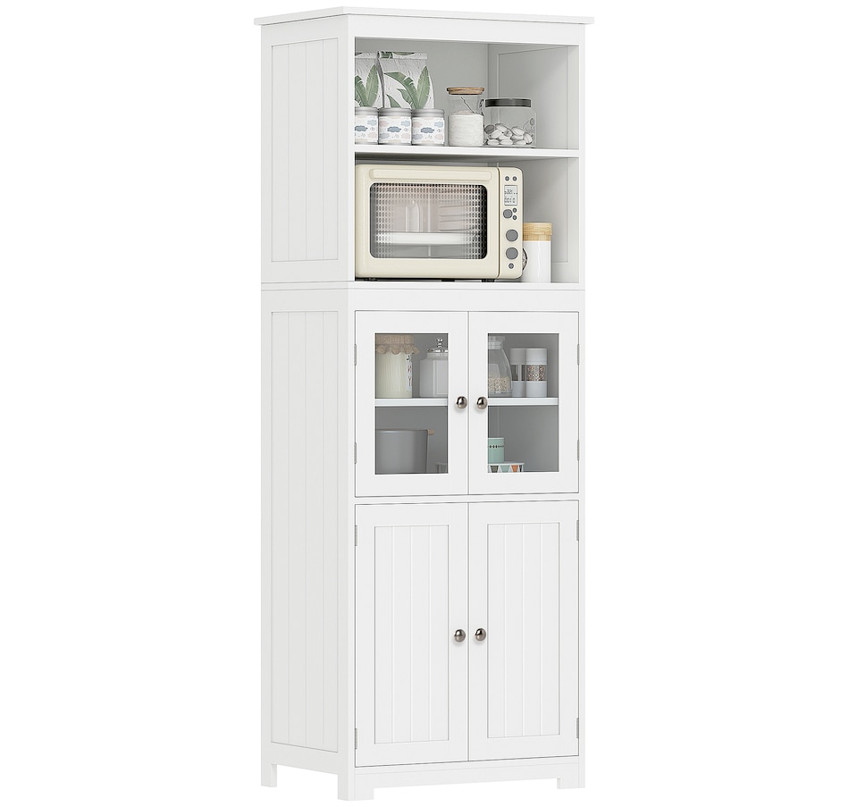Image 997414_ST01.jpg, Product 997-414 / Price $169.99 - $192.99, HOMCOM 63" Freestanding Kitchen Pantry Food Storage Cabinet Shelves White from HOMCOM on TSC.ca's Home & Garden department