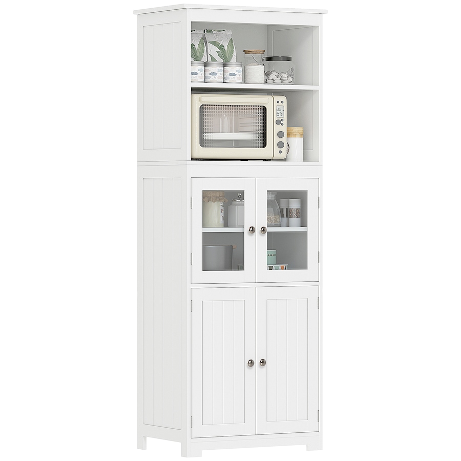 Image 997414_ST01.jpg, Product 997-414 / Price $169.99, HOMCOM 63" Freestanding Kitchen Pantry Food Storage Cabinet Shelves White from HOMCOM on TSC.ca's Home & Garden department