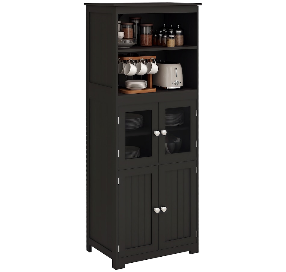 Image 997414_ST02.png, Product 997-414 / Price $169.99 - $192.99, HOMCOM 63" Freestanding Kitchen Pantry Food Storage Cabinet Shelves White from HOMCOM on TSC.ca's Home & Garden department