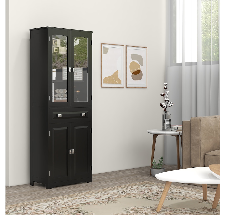 Image 997415_ALTMORE6.jpg, Product 997-415 / Price $209.99 - $223.99, HOMCOM 63" Kitchen Pantry Storage Cabinet w/Adjustable Shelves Glass Door from HOMCOM on TSC.ca's Home & Garden department