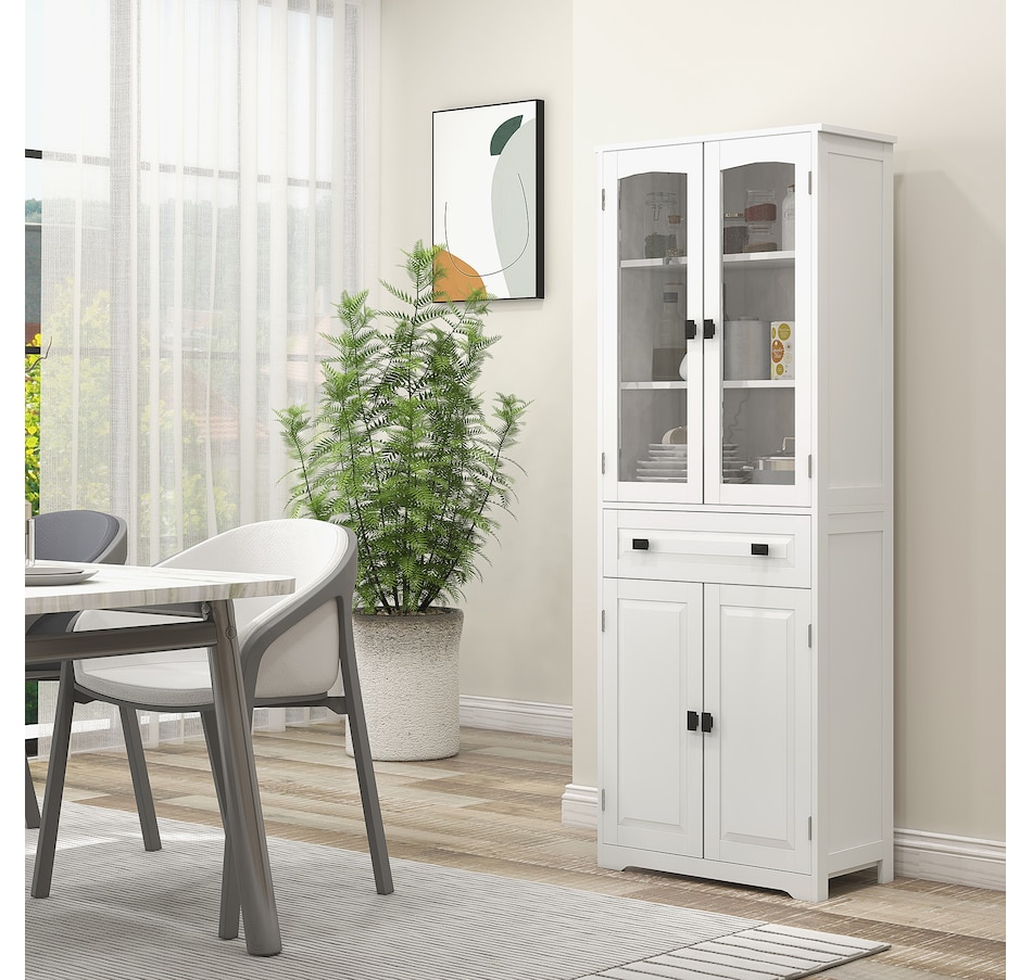 Image 997415_ALTMORE9.jpg, Product 997-415 / Price $209.99 - $223.99, HOMCOM 63" Kitchen Pantry Storage Cabinet w/Adjustable Shelves Glass Door from HOMCOM on TSC.ca's Home & Garden department