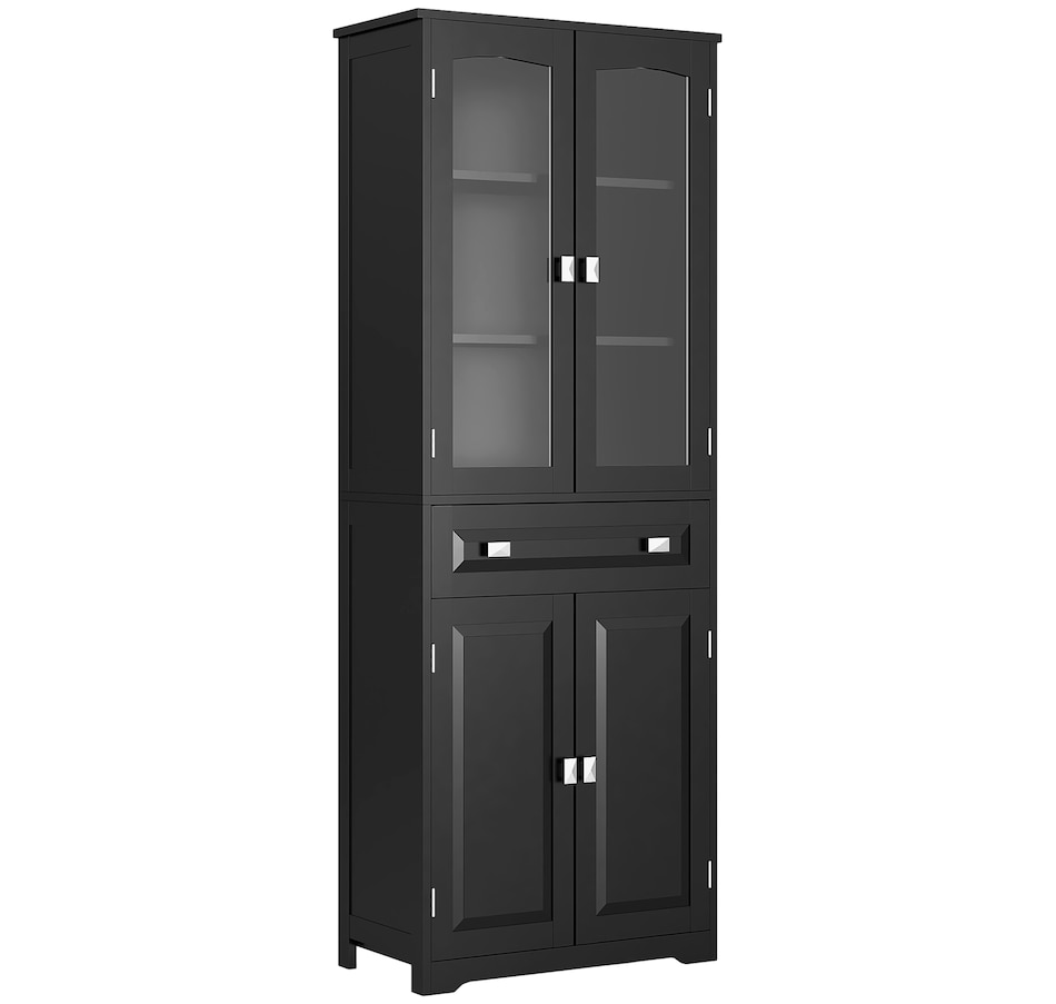 Image 997415_ST01.jpg, Product 997-415 / Price $209.99 - $223.99, HOMCOM 63" Kitchen Pantry Storage Cabinet w/Adjustable Shelves Glass Door from HOMCOM on TSC.ca's Home & Garden department