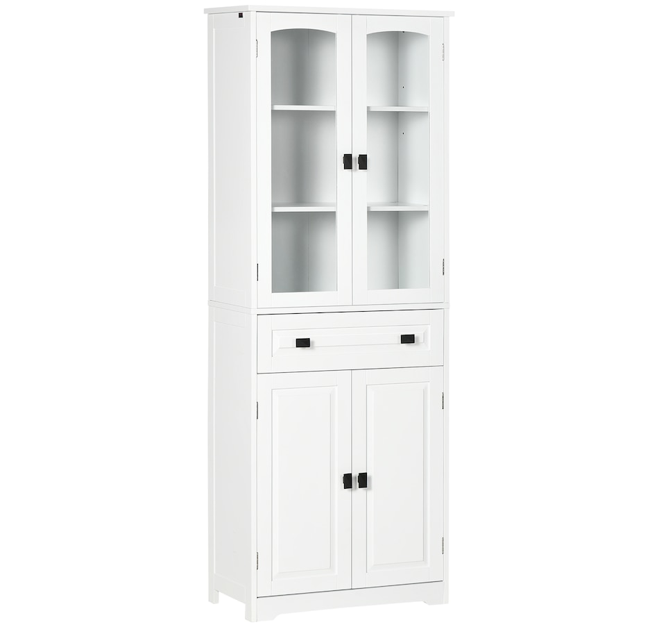 Image 997415_ST02.jpg, Product 997-415 / Price $209.99 - $223.99, HOMCOM 63" Kitchen Pantry Storage Cabinet w/Adjustable Shelves Glass Door from HOMCOM on TSC.ca's Home & Garden department