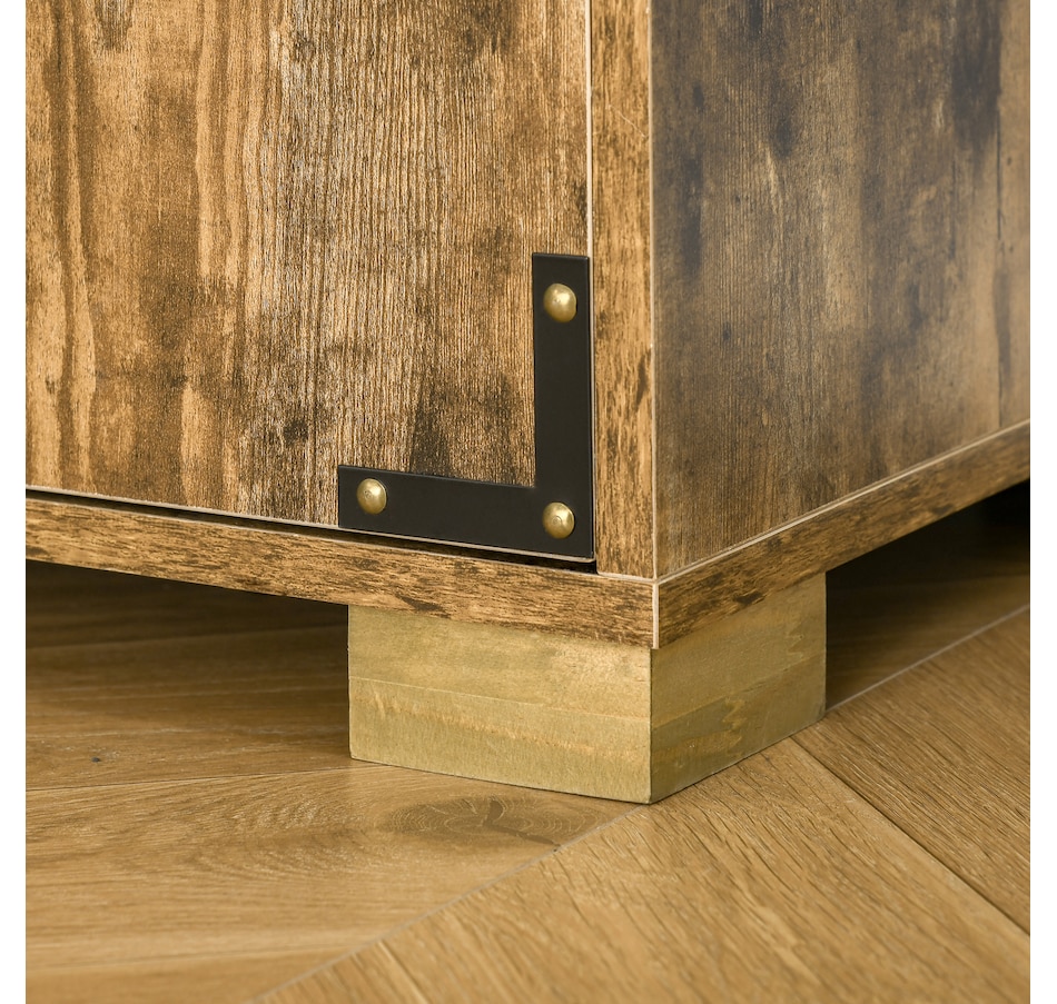 Image 997416_ALTMORE14.jpg, Product 997-416 / Price $194.99, HOMCOM Rustic Style Storage Cupboard Bookcase Cabinet w/ 4 Shelves, White from HOMCOM on TSC.ca's Home & Garden department