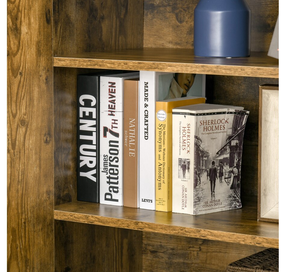 Image 997416_ALTMORE15.jpg, Product 997-416 / Price $194.99, HOMCOM Rustic Style Storage Cupboard Bookcase Cabinet w/ 4 Shelves, White from HOMCOM on TSC.ca's Home & Garden department