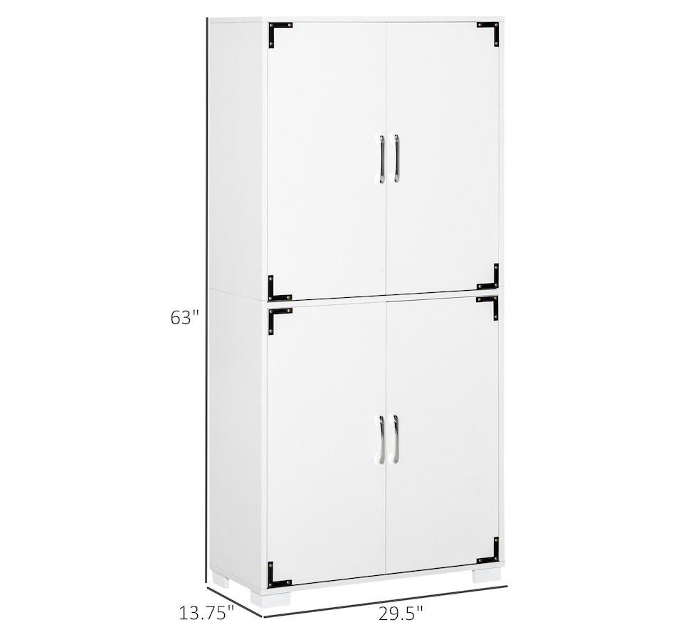 Image 997416_ALTMORE2.jpg, Product 997-416 / Price $194.99, HOMCOM Rustic Style Storage Cupboard Bookcase Cabinet w/ 4 Shelves, White from HOMCOM on TSC.ca's Home & Garden department