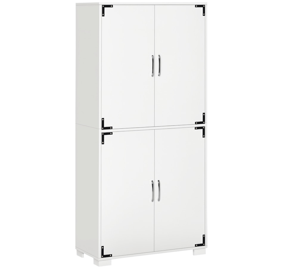 Image 997416_ST01.png, Product 997-416 / Price $194.99, HOMCOM Rustic Style Storage Cupboard Bookcase Cabinet w/ 4 Shelves, White from HOMCOM on TSC.ca's Home & Garden department