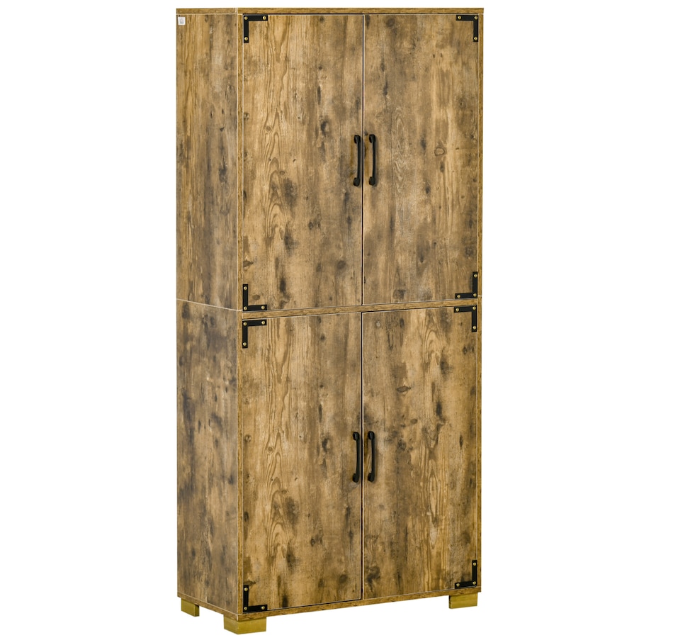 Image 997416_ST02.jpg, Product 997-416 / Price $194.99, HOMCOM Rustic Style Storage Cupboard Bookcase Cabinet w/ 4 Shelves, White from HOMCOM on TSC.ca's Home & Garden department