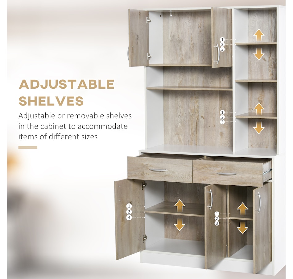 Image 997417_ALTMORE13.jpg, Product 997-417 / Price $299.99, HOMCOM 71" Kitchen Hutch with Storage Cabinet, Modern Buffet with Hutch from HOMCOM on TSC.ca's Home & Garden department