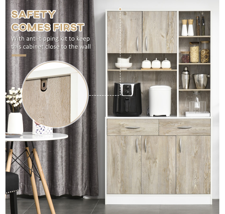 Image 997417_ALTMORE14.jpg, Product 997-417 / Price $299.99, HOMCOM 71" Kitchen Hutch with Storage Cabinet, Modern Buffet with Hutch from HOMCOM on TSC.ca's Home & Garden department