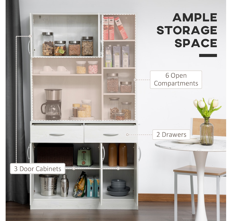 Image 997417_ALTMORE3.jpg, Product 997-417 / Price $299.99, HOMCOM 71" Kitchen Hutch with Storage Cabinet, Modern Buffet with Hutch from HOMCOM on TSC.ca's Home & Garden department