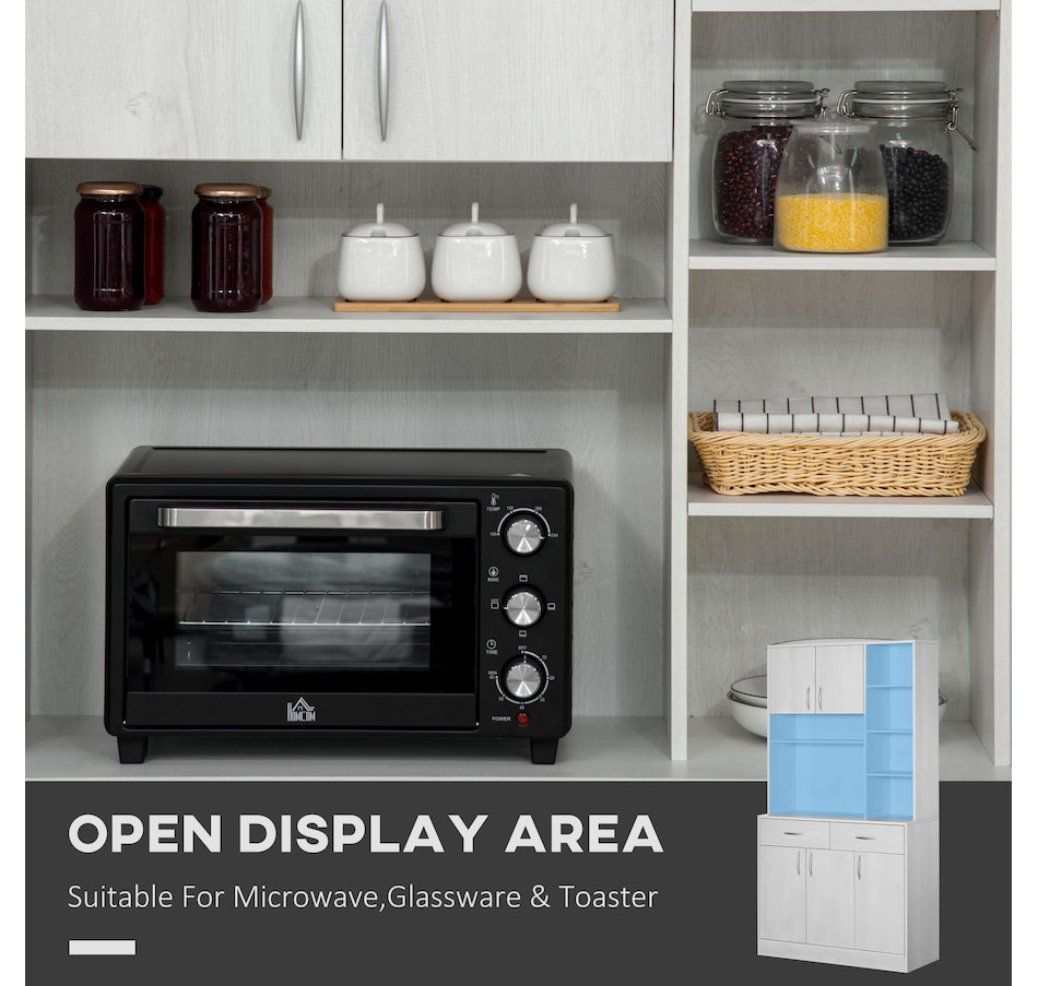 Image 997417_ALTMORE4.jpg, Product 997-417 / Price $299.99, HOMCOM 71" Kitchen Hutch with Storage Cabinet, Modern Buffet with Hutch from HOMCOM on TSC.ca's Home & Garden department