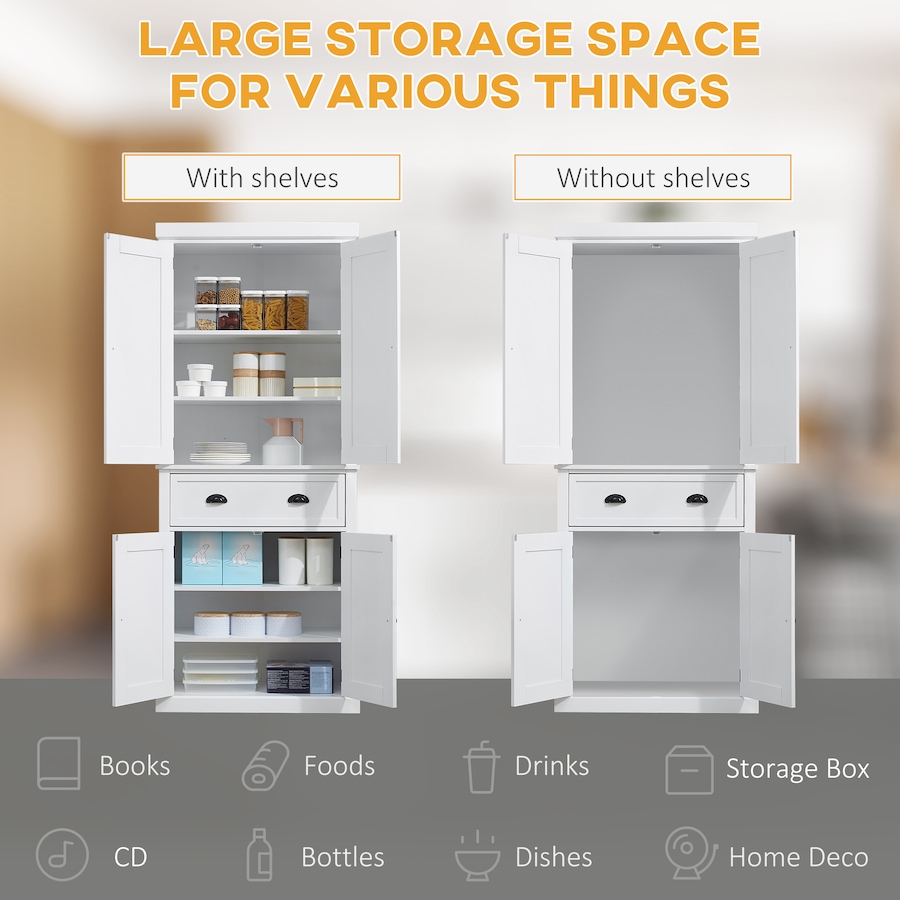 Image 997418_ALTMORE14.jpg, Product 997-418 / Price $252.19, HOMCOM Kitchen Pantry Storage Cabinet, Tall Pantry with Drawer from HOMCOM on TSC.ca's Home & Garden department