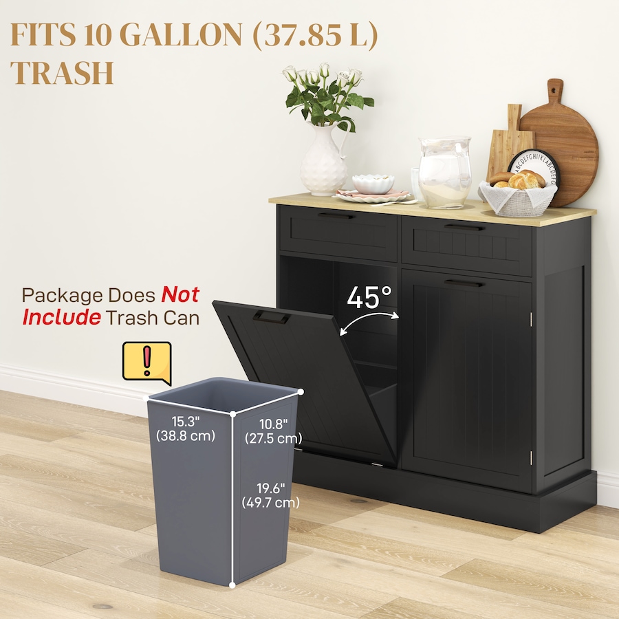 Image 997420_ALTMORE12.jpg, Product 997-420 / Price $214.99, HOMCOM 10 Gallons Tilt Out Trash Cabinet, Kitchen Island w/ Drawers from HOMCOM on TSC.ca's Home & Garden department
