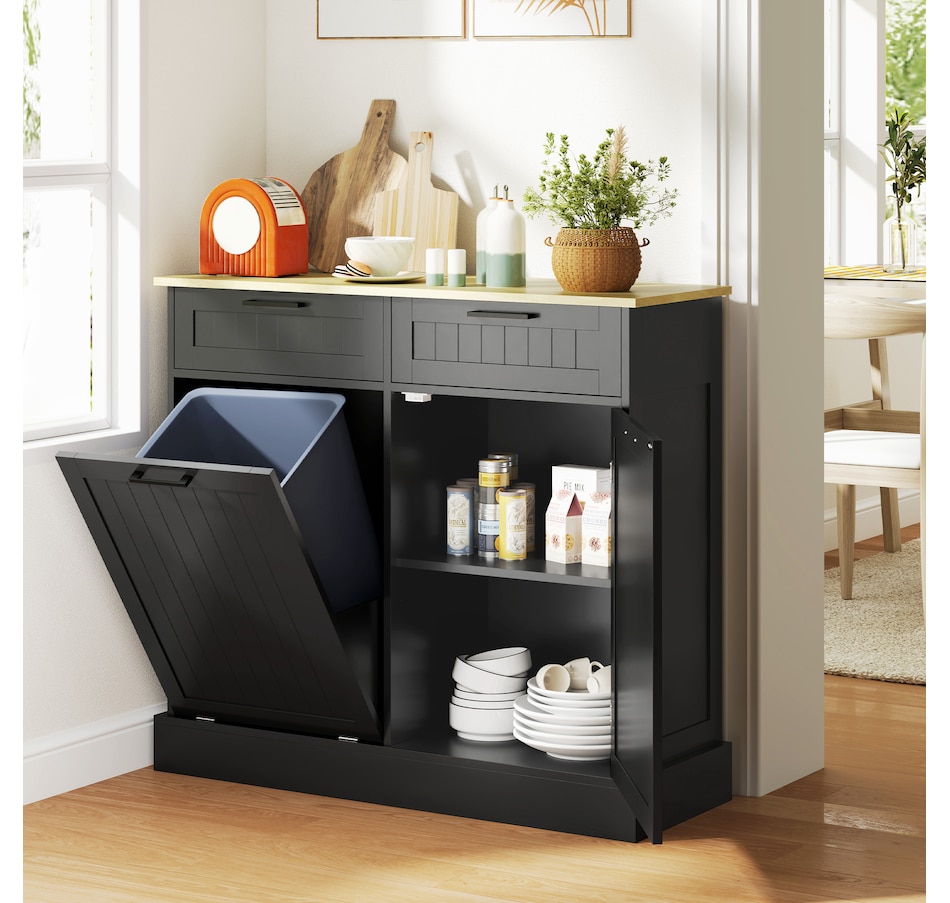 Image 997420_ALTMORE9.jpg, Product 997-420 / Price $189.99 - $214.99, HOMCOM Tilt Out Trash Cabinet, Kitchen Island with 2 Drawers from HOMCOM on TSC.ca's Home & Garden department