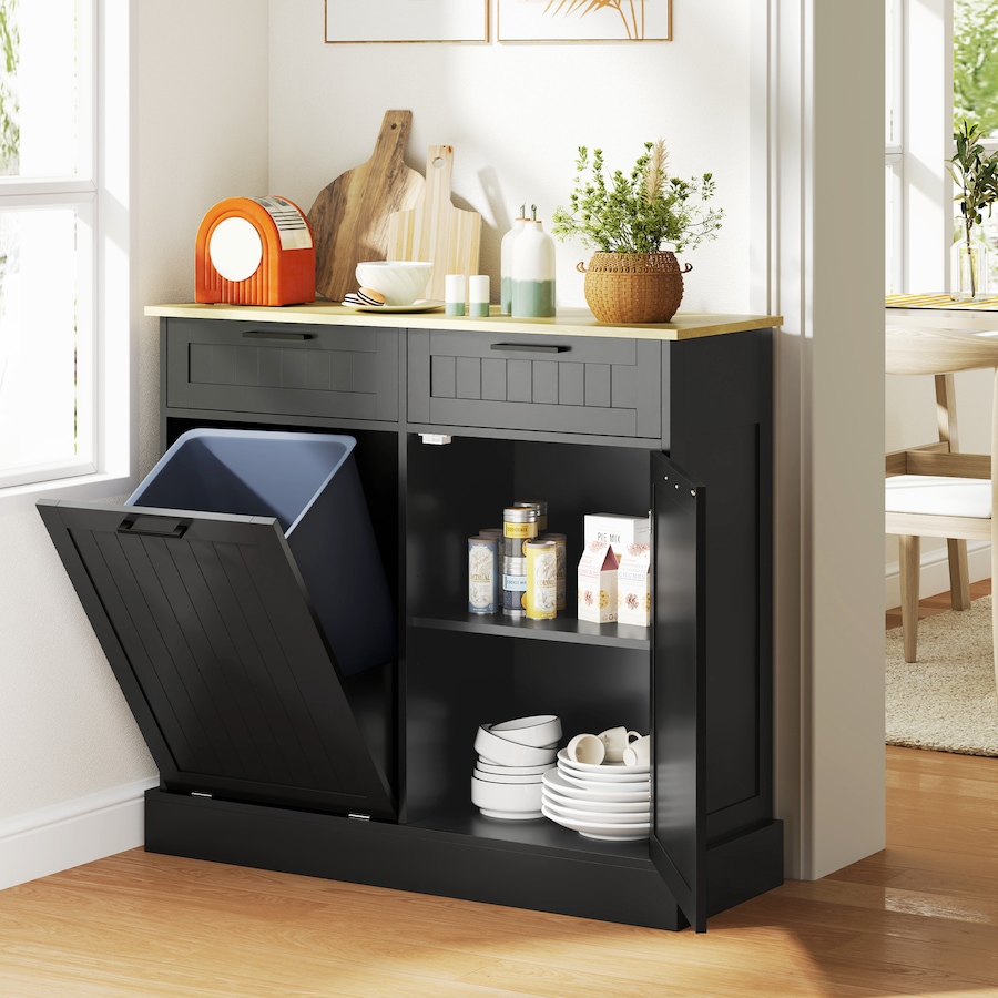 Image 997420_ALTMORE9.jpg, Product 997-420 / Price $214.99, HOMCOM 10 Gallons Tilt Out Trash Cabinet, Kitchen Island w/ Drawers from HOMCOM on TSC.ca's Home & Garden department