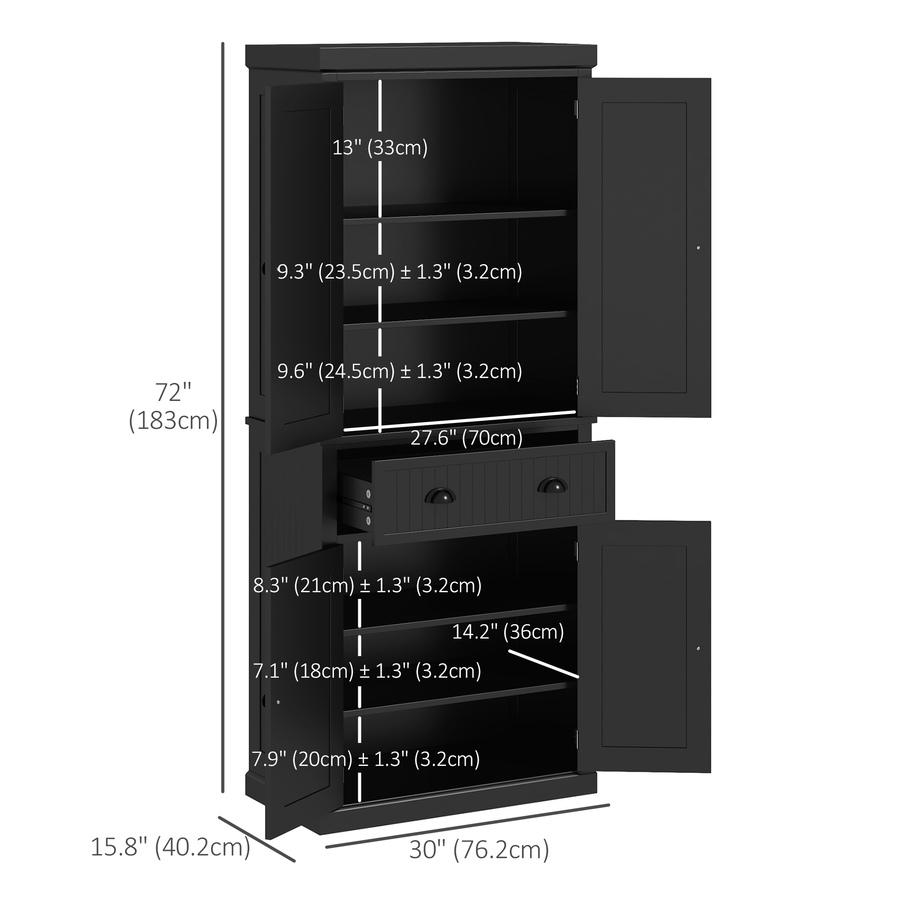 Image 997421_ALTMORE18.jpg, Product 997-421 / Price $269.99, HOMCOM 72" Kitchen Pantry, Freestanding Storage Cabinet with Drawer, Doors from HOMCOM on TSC.ca's Home & Garden department