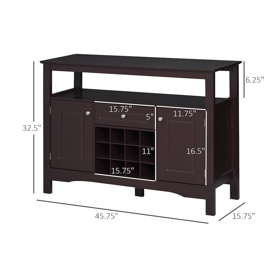 Image 997425_ALTMORE10.jpg, Product 997-425 / Price $179.99, HOMCOM Sideboard Buffet Credenza Storage Cabinet with Drawer Wine Rack from HOMCOM on TSC.ca's Home & Garden department