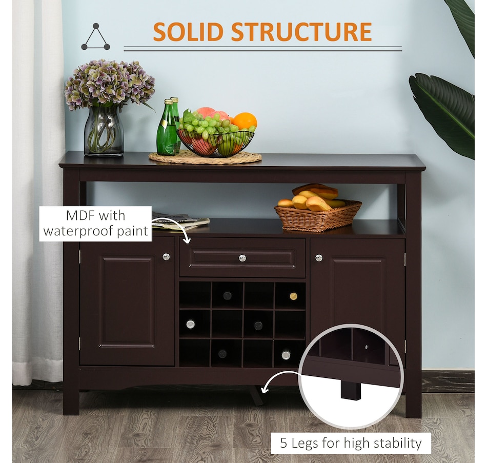 Image 997425_ALTMORE12.jpg, Product 997-425 / Price $179.99, HOMCOM Sideboard Buffet Credenza Storage Cabinet with Drawer Wine Rack from HOMCOM on TSC.ca's Home & Garden department
