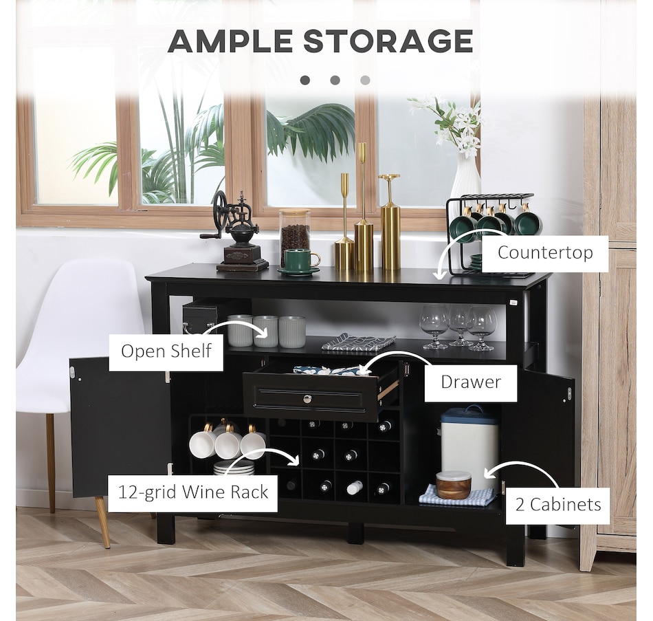 Image 997425_ALTMORE19.jpg, Product 997-425 / Price $179.99, HOMCOM Sideboard Buffet Credenza Storage Cabinet with Drawer Wine Rack from HOMCOM on TSC.ca's Home & Garden department