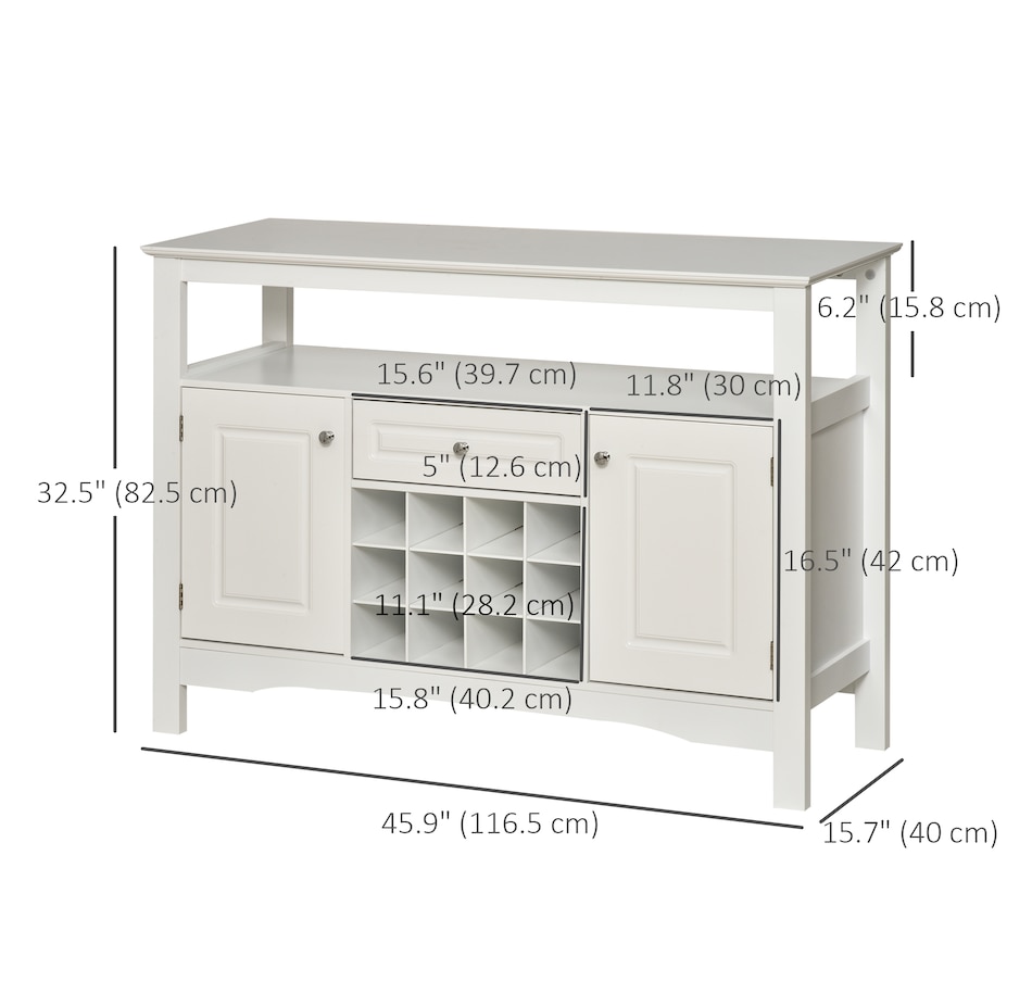 Image 997425_ALTMORE2.jpg, Product 997-425 / Price $179.99, HOMCOM Sideboard Buffet Credenza Storage Cabinet with Drawer Wine Rack from HOMCOM on TSC.ca's Home & Garden department