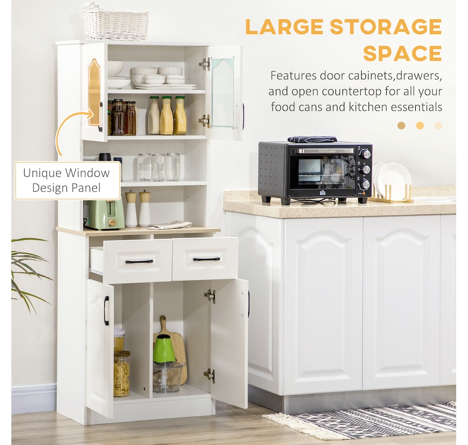 Image 997426_ALTMORE3.jpg, Product 997-426 / Price $244.99, HOMCOM Kitchen Pantry Storage Cabinet Adjustable Shelves, Countertop from HOMCOM on TSC.ca's Home & Garden department